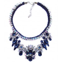 Apolonia Sapphire Borealis Stone Statement Necklace